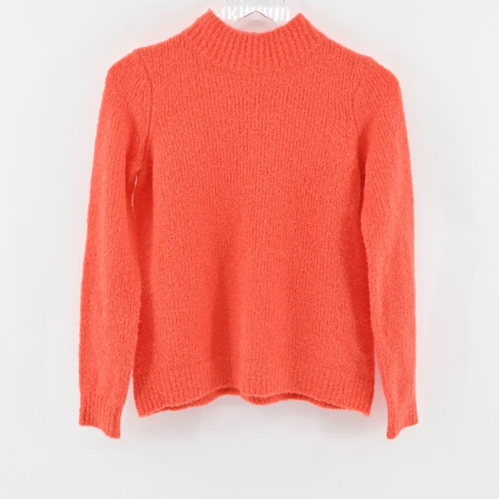 LOVERS FRIENDS Sweater Womens Size XS Wool Blend Coral Mock‎ Neck Knit Top Cozy